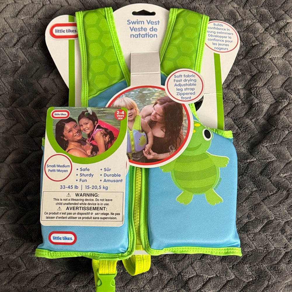 Little Tikes Green and Blue Kids Swim Vest